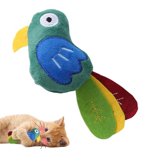 WOBBLO Plüschtier mit Katze, Spielzeug für Kuhkatzen, Papageienkissen, Spielzeug für Katzen, Beißzubehör für Kätzchen, Kuhdesign, Kauspielzeug zum Mahlen von WOBBLO