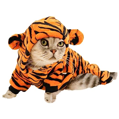 WOBBLO Tierkostüme für Hunde und Katzen | Verkleiden Sie sich wie ein Tiger- oder Dinosaurier-Cosplay, Tiger, Halloween-Partyzubehör, Cosplay-Kostüme für Kleinen von WOBBLO