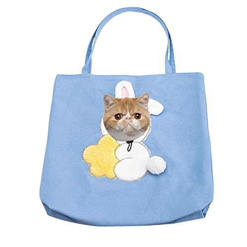 WOBBLO Tragetasche für Haustiere - Canvas-Katzen-Tragetasche | Outdoor Bag Carrier Pet Tote Bag, tragbare Schultertragetasche für kleine Katzen und Hunde von WOBBLO