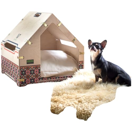 Indoor Hundehütte für Zuhause, Hundehaus für Innenbereich (Colorful, Klein) von WODIZA