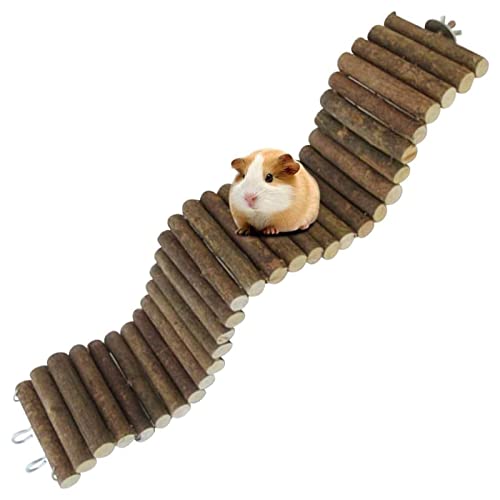 Hamster Hängebrücke Holz Kauspielzeug Kletterleiter für Zwerghamster Rennmäuse Kleintiere 40,6 cm 50,8 cm 61 cm lang von WOEIFGV