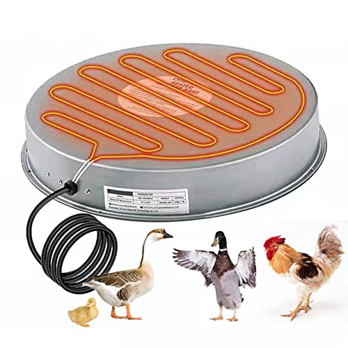 Poultry Drinker Heated Base, Chicken Water Heater Base for Winter, 125 Watts Chicken Drinking Fountain Heater, Pet Water Heater with Thermostatically Controlled for Farm Poultry von WOERD