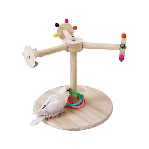 Bird Wood Barch Stand, Vogelperchständer | Kreativer Sperkelspielspielzeug - Vogelpfoten -Schleifständer für Cockatiels, Maas, Wellensittiche von WOGXN