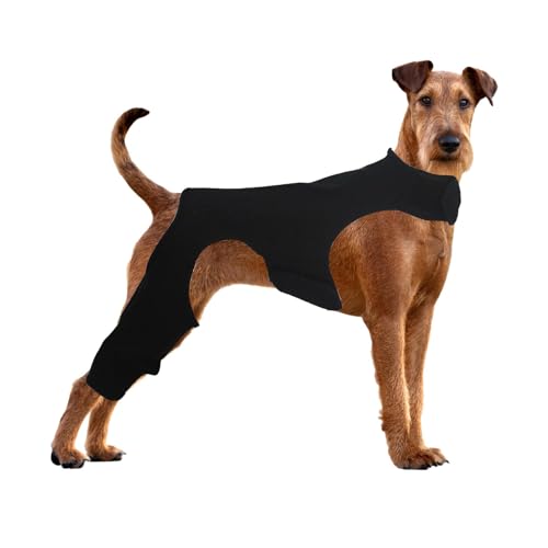 Hunde-Hinterbeinmanschette, Hunde-Hinterbeinstütze,Wundschutzhülle für Hundeschenkel - Anti-Licking Medium Dog Wunde Oberschenkelbandage Ellenbogen Recovery Sleeve Hüftwunde Pflege von WOGXN