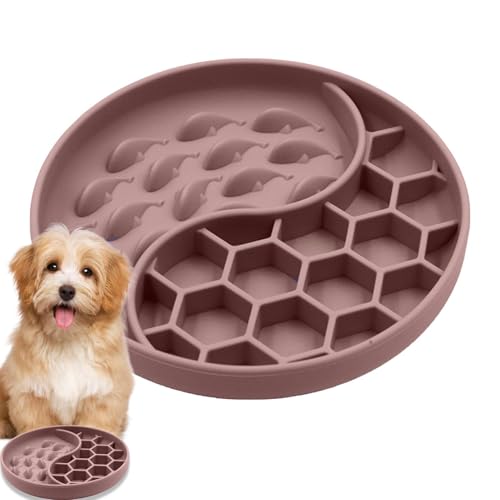 Hunde-Puzzle-Napf, Slow-Feeder-Hundenäpfe - Puzzle Design Hunde-Langsamleckpad für Käfig | Rutschfester Puzzle-Futterspender für Hunde, verhindert Ersticken und lindert Langeweile für Nass- oder Trock von WOGXN