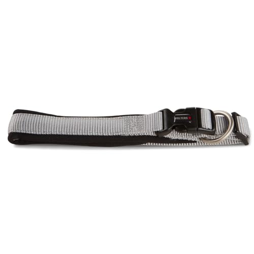 Wolters Halsband Professional Comfort extra-breit, Farbe:Silber/schwarz, Größe:50-60 cm x 45 mm von Wolters Cat & Dog