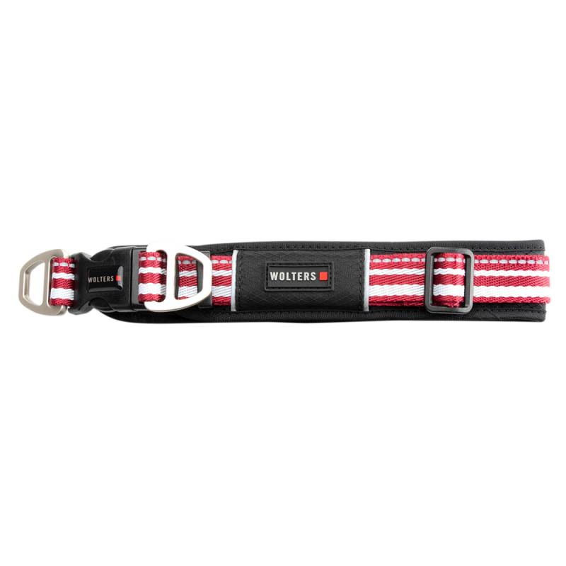 WOLTERS Hundehalsband Active Pro rot/silber, Breite: ca. 4 cm, Länge: ca. 52 - 59 cm von WOLTERS