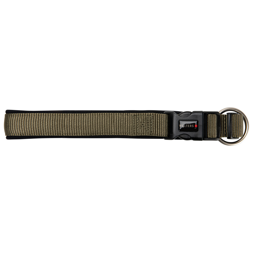 WOLTERS Hundehalsband Professional Comfort olive/schwarz, Breite: ca. 2,5 cm, Halsumfang: ca. 25 - 30 cm von WOLTERS