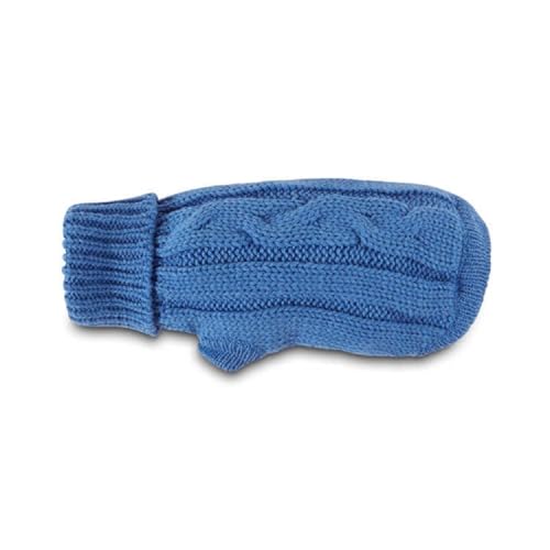 WOLTERS Zopf-Strickpullover, Hundepullover, Klassisch, Einfarbig, Blau, Größe: 25 cm, Riverside Blue von WOLTERS