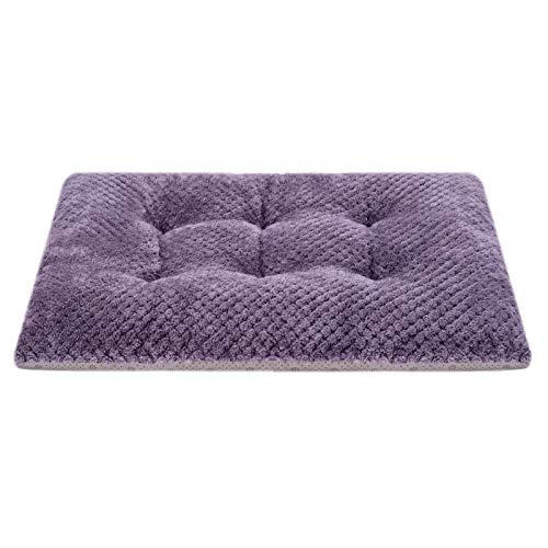 WONDER MIRACLE Fuzzy Deluxe Haustierbetten, super Plüsch-Hunde- oder Katzenbett, ideal für Hundekästen, maschinenwaschbar und trocknergeeignet (38,1 x 58,4 cm, S-Grape Purple) von WONDER MIRACLE