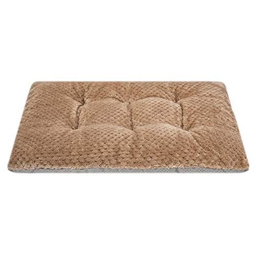 WONDER MIRACLE Fuzzy Deluxe Haustierbetten, super Plüsch-Hunde- oder Katzenbett, ideal für Hundekästen, maschinenwaschbar und trocknergeeignet (38,1 x 58,4 cm, S-Mokka) von WONDER MIRACLE