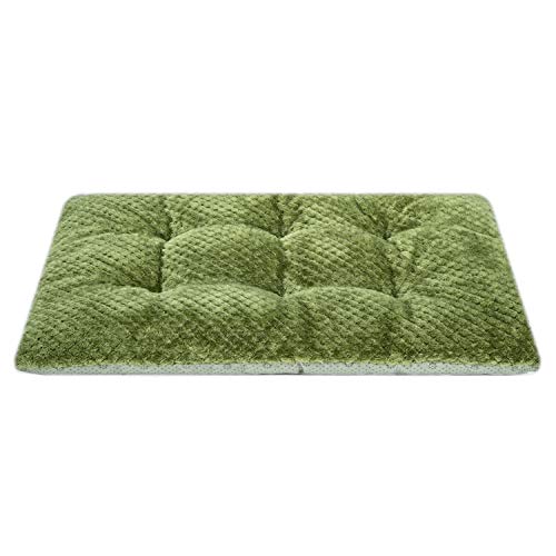 WONDER MIRACLE Fuzzy Deluxe Haustierbetten, super Plüsch-Hunde- oder Katzenbett, ideal für Hundekästen, maschinenwaschbar und trocknergeeignet (38,1 x 58,4 cm, S-Olivgrün) von WONDER MIRACLE