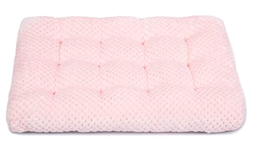 WONDER MIRACLE Fuzzy Deluxe Haustierbetten, super Plüsch-Hunde- oder Katzenbett, ideal für Hundekästen, maschinenwaschbar und trocknergeeignet (55,9 x 76,2 cm, M-Baby Pink) von WONDER MIRACLE