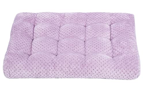 WONDER MIRACLE Fuzzy Deluxe Haustierbetten, super Plüsch-Hunde- oder Katzenbett, ideal für Hundekästen, maschinenwaschbar und trocknergeeignet (55,9 x 76,2 cm, M-Lavendel) von WONDER MIRACLE