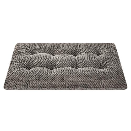 WONDER MIRACLE Fuzzy Deluxe Haustierbetten, super Plüsch-Hunde- oder Katzenbett, ideal für Hundekästen, maschinenwaschbar und trocknergeeignet (58,4 x 88,9 cm, L-Eagle Grey) von WONDER MIRACLE