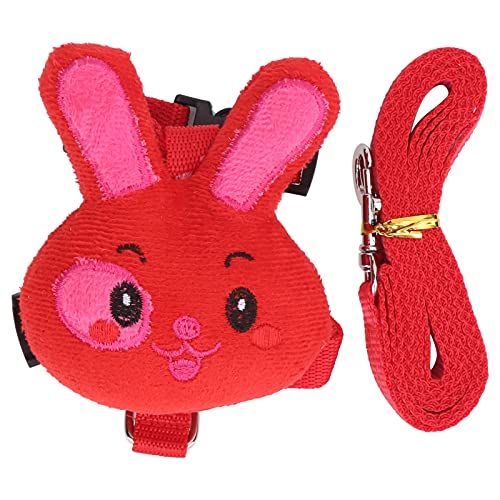 Small Pet Rabbit Fancy Leash and Harness Set Nylon for Pet Pulling Walking (L) von WONZHEC