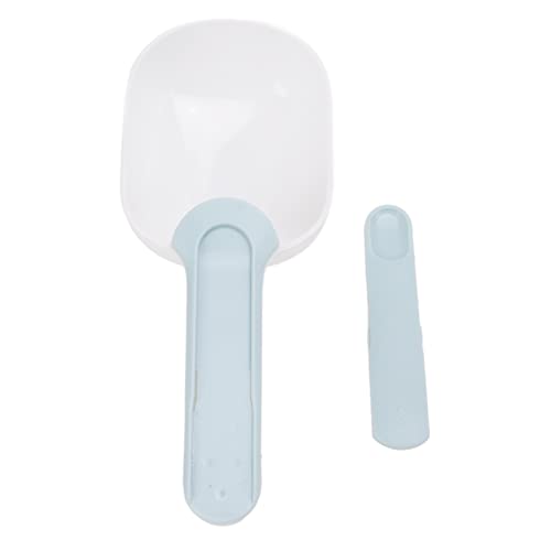 WONZHEC Hundefutter Scoop Multifunktionsclip Design Langes Griff Haustier Futter kann Katzen Hunde Haustiere geben (Weiß+blau) von WONZHEC