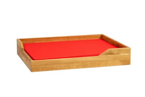 WOODYGIFT Hundebett Holz mit Matratze Abnehmbarer und Waschbarer Bezug Hundecouch für Kleine Hunde von WOODYGIFT