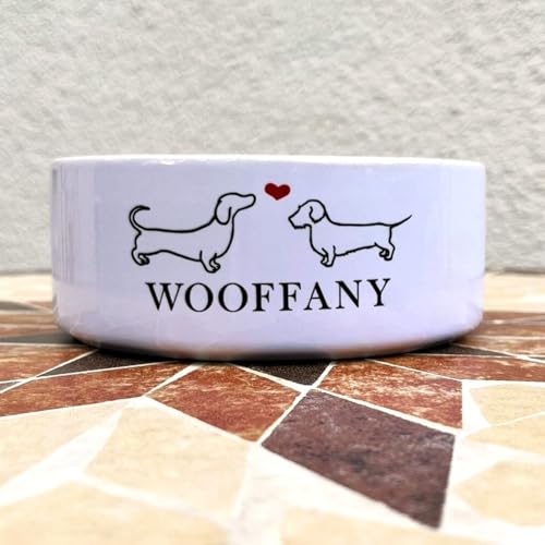 WOOFFANY Futternapf - Fressnapf - Hundenapf - Keramik - 15 cm Durchmesser - spülmaschinenfest - schwer - robust - mit WOOFFANY Logo von WOOFFANY