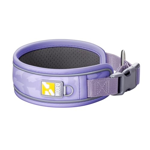 WOOFO Premium Hundehalsband | Super verstellbar für alle Rassen, Schnellverschluss-Schnalle | Extra weiche und verbreiterte Polsterung & reflektierender Rand Design für Sicherheit (Medium, Violett) von WOOFO