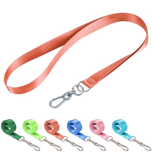 Woofuu Hundeleine für große Hunde, 2,5 cm breit, 60 cm, doppelt strapazierfähiges und weiches Polyesterfaser-Seil mit Schnalle aus Zinklegierung, Hundeleine für Training und Spazierengehen, Orange / von WOOFUU