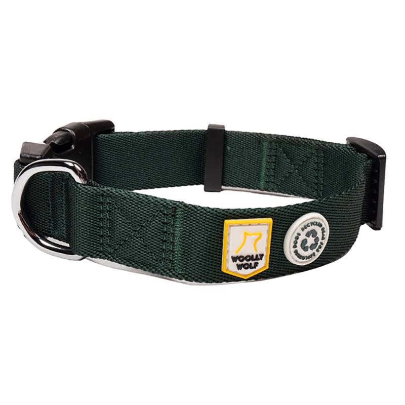 WOOLLY WOLF Hundehalsband Adventure evergreen, Gr. 30-45, Breite: ca. 2,5 cm, Länge: ca. 30 - 45 cm von WOOLLY WOLF