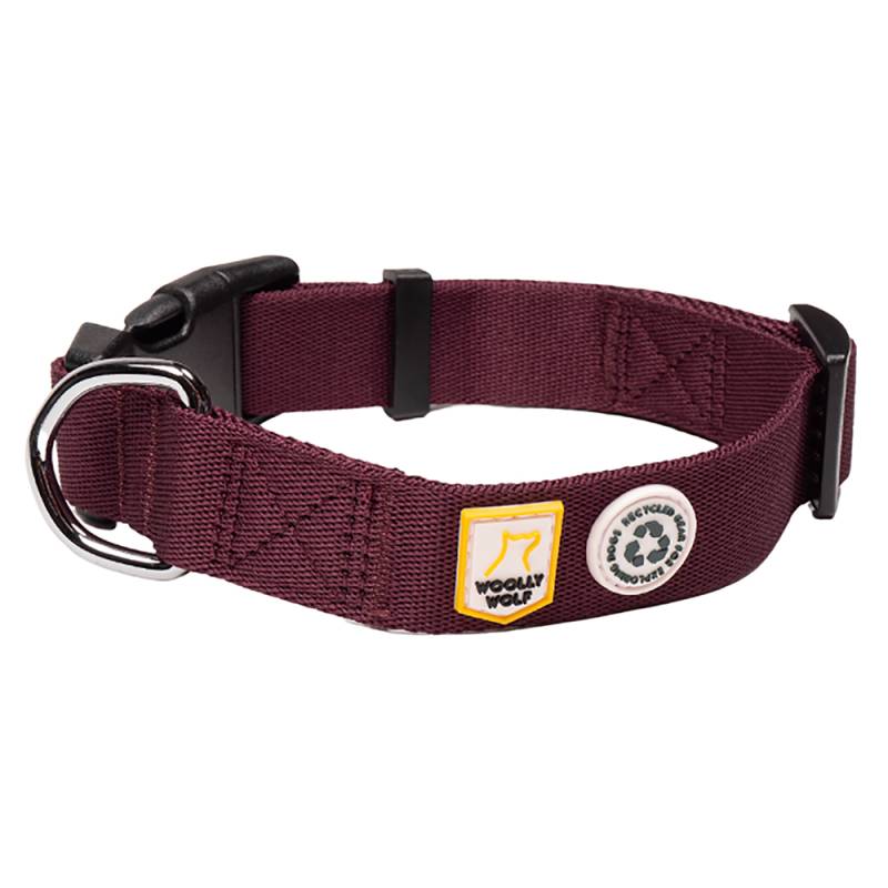 WOOLLY WOLF Hundehalsband Adventure juicy plum, Gr. 30-45, Breite: ca. 2,5 cm, Länge: ca. 30 - 45 cm von WOOLLY WOLF