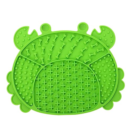 WOONEKY Pet Slow Eat Pad Silikon Futterspender für Haustiere Hunde Slow Feeder Krabbenform Matte Verhindert Unruhe während Der Fellpflege von WOONEKY