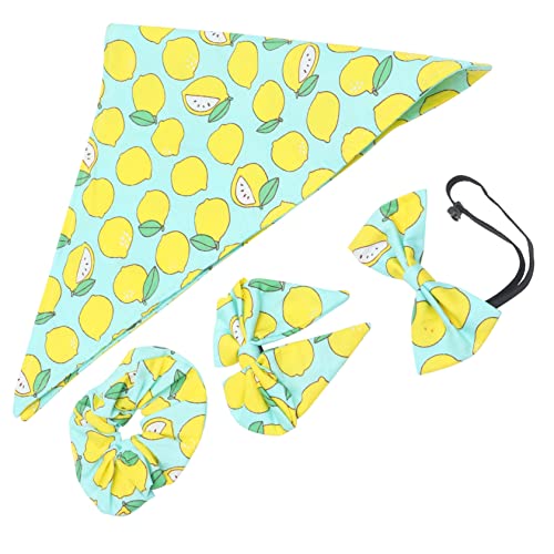 WOONEKY 1 Satz Haarring-Set für Haustiere Frühlingshundeschal Hund Fliege Welpe Hunde spielzeuge Set hundenapf Set Dekoration für Hundepartys Haustier-Bandana Stoff von WOONEKY