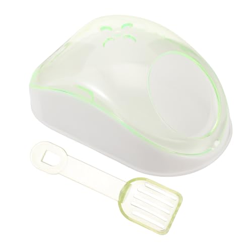 WOONEKY 1 Satz Hamster Transparentes Badezimmer Ratte Sauna Toilette Chinchilla Igel Toilette Sandbadset Für Hamster Hamsterkäfig Rennmaus Toilette Kleintiertoilette Plastik Light Green von WOONEKY