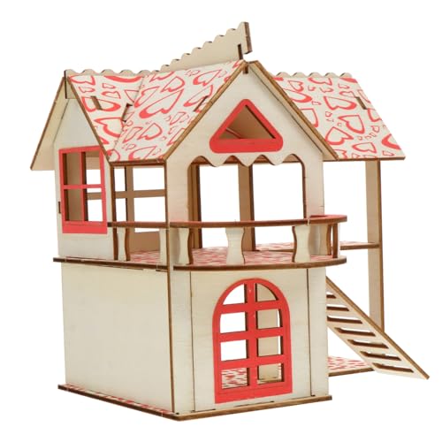 WOONEKY Luxus Hamster Holzhaus Doppelschicht Spielburg Leiter Hamster Unterschlupf WOONEKY Luxus Hamster Holzhaus Doppelschicht Spielburg Leiter Hamster Unterschlupf von WOONEKY