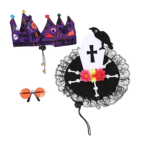 WOONEKY 1 Satz Haustier Verkleiden Halloween-haustierkostüm Katzendekore Geisterfest-hundeanzug Kleine Hundehalsbänder Maskerade-katzenkostüm Welpenhalsband Kleine Hundekleidung Polyester von WOONEKY