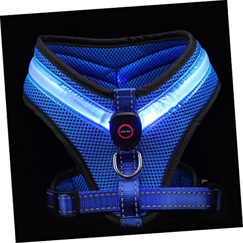 WOONEKY 1 Satz Leuchtweste für Hunde LED-Hundegeschirr wiederaufladbar reflektierende Jacke pet-tech hundeleuchteband Hundelichtband Welpengeschirr Muskelshirt leuchtende hundeweste Nylon von WOONEKY