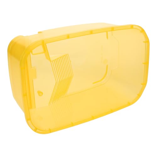 WOONEKY 1 Set-Box Schildkrötenbecken Schildkrötenpanzer Reptilien Brutgebiet Für Schildkröten Eidechse Zubehör Kleintierkäfig Aquarienbedarf Transparenter Eidechsenkäfig Yellow Plastik von WOONEKY