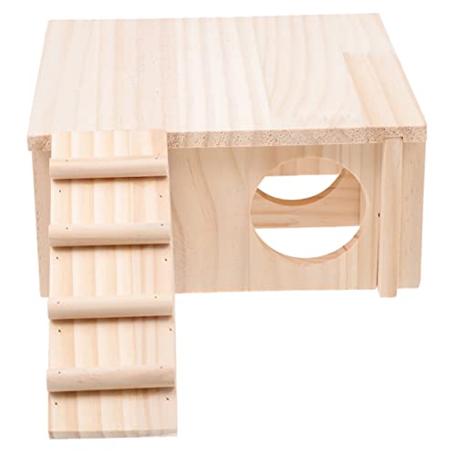 WOONEKY Set Aus Hamsterhaus Und Versteck 3-stöckiges Holzhaus Mit Leiter Rattenzubehör Für Haustiere WOONEKY Set Aus Hamsterhaus Und Versteck 3-stöckiges Holzhaus Mit Leiter Rattenzubehör Für Haustiere von WOONEKY
