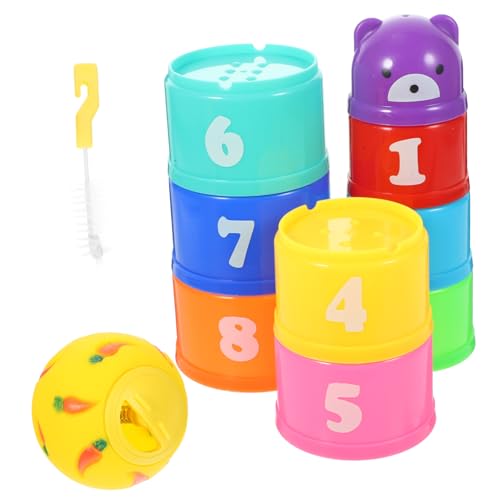 WOONEKY 1 Set Leckerli Ballspender Für Hunde Kaninchenfutter Spielzeug Zum Verstecken Von Spielzeug Stapelbecher Für Babys Von 6–12 Monaten von WOONEKY