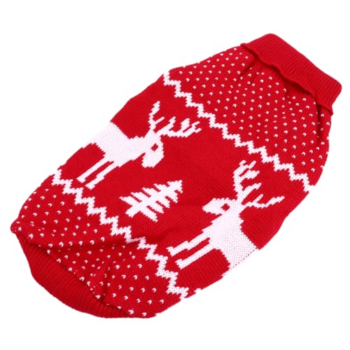 WOONEKY 1 Stück Weihnachtspullover Haustierpullover Haustier Weihnachtskleid Haustier Festival Kostüm Festival Haustierkleidung Haustier Weihnachtspullover Hundekleidung Party Hundetuch von WOONEKY