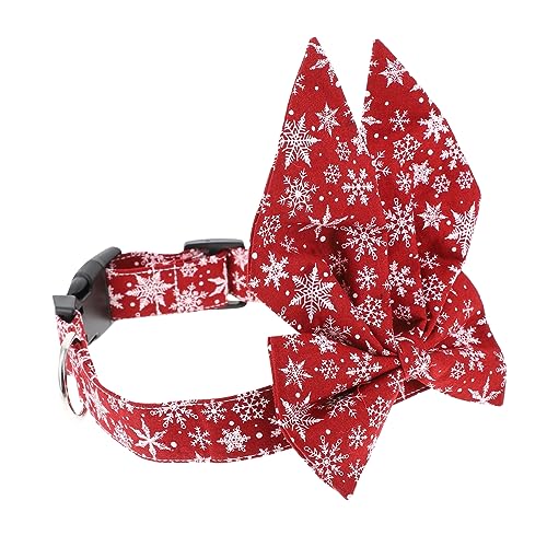 WOONEKY 1 X Haustierhalsband Weihnachten Katze Fliege Welpe Schleife Kätzchen Fliege Hundehalsband Gürtelschnalle Design Katzen Sicherheitshalsband Weihnachten Hundehalsband von WOONEKY