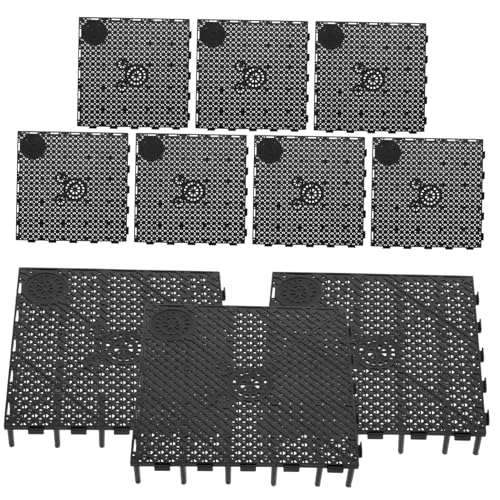 WOONEKY 10 Stück Aquarium Bodenfilterplatten PVC Spleißkombination Schindel Bodenfilter Schwarz Ideale Filterunterlage Für Aquarien Und Teiche Sorgt Für Optimale Wasserqualität Und von WOONEKY