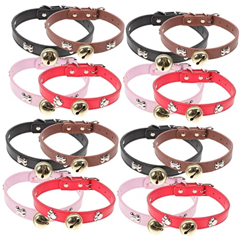 WOONEKY 16 STK Ziegenhalsband Für Kleine Hunde Welpenhalsband Schafhalsbänder Mit Glöckchen Farbige Ziegenhalsbänder Pferdehalfter Schafhalsband Mit Glocke Schafhalter Kummet Pu von WOONEKY