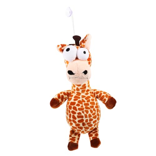 WOONEKY 1Pc üsch Leopard Giraffe Spielzeug Für Hunde Quietschendes Kauspielzeug Aus Weichem Material Für Kleine Hunde Cartoon Design Für Interaktives Spielvergnügen von WOONEKY