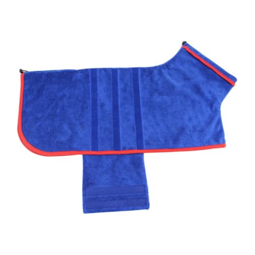 WOONEKY 1Stk Haustier Bademantel Hund Badetuch Reinigungstuch welpen Bademantel Hundehandtücher hundepflege Hunde Pflege Handtuch Badetuch für Haustiere Trockentuch für Haustiere Polyester von WOONEKY