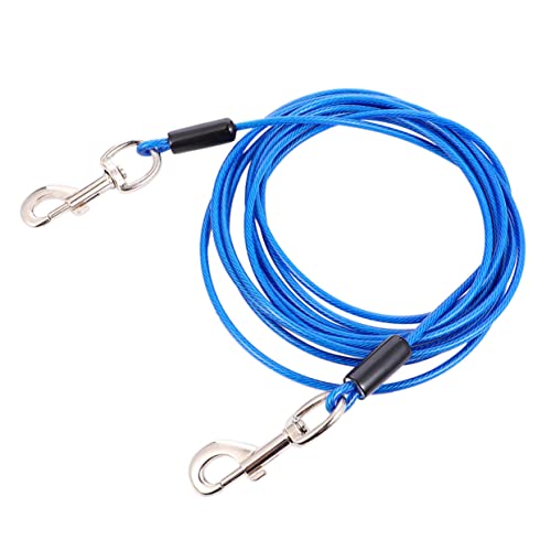 WOONEKY 1Stk Hundeleine mit Draht Hundeläufer Kabel draussen Hund Kabel binden Hundepfahl und Kabel sicherungsgurt sicherheitsfäden Unravel Hund zieht Seil Hundetraining führen Stahldraht von WOONEKY