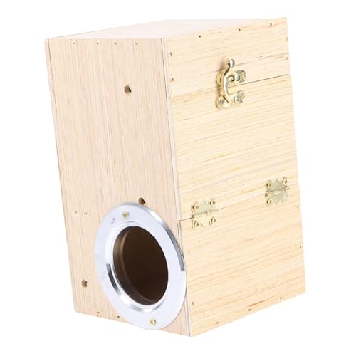 WOONEKY 1Stk Vogelzuchtbox Vogelzubehör Vogelnest Nistkästen Vogel für Sittiche Vogelbrutschränke Vogelhaus für Papageien Vogel Fütterer Vogelkäfig Holzzuchtkoffer Zuchtfall hölzern von WOONEKY