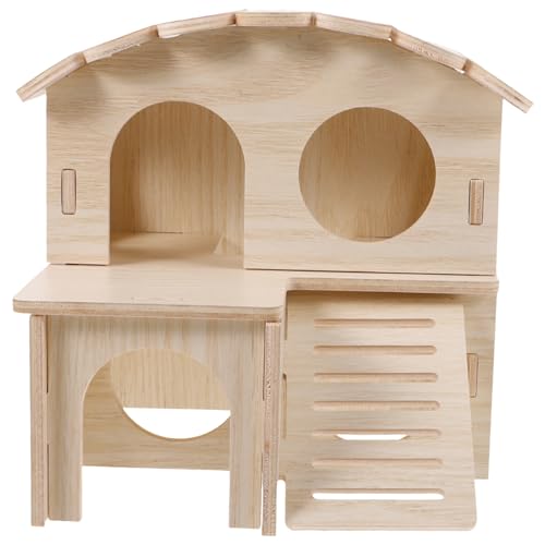 WOONEKY 1pc Small Pet House Haustier Spielhaus Hamster Nest Holz Haustier Schlafhaus von WOONEKY