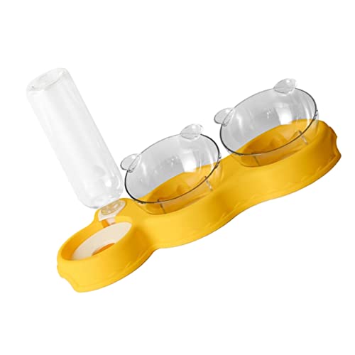 WOONEKY 1stk Automatische Wasserzufuhr Tragbarer Wasserspender Tragbarer Hundenapf Futterautomaten Für Katzen Hundekäfig Wasserflasche Trinkwasserspender Für Katzen Kätzchen Yellow Plastik von WOONEKY