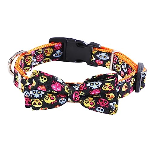 WOONEKY 1stk Haustierhalsband Hund Fliege Halloween Halloweenkostüm Halloween-Haustier-Halsband Halloween-welpen-Krawatte Halloween-welpenhalsband Halloween-Hund Kätzchen-Kragen Stoff von WOONEKY