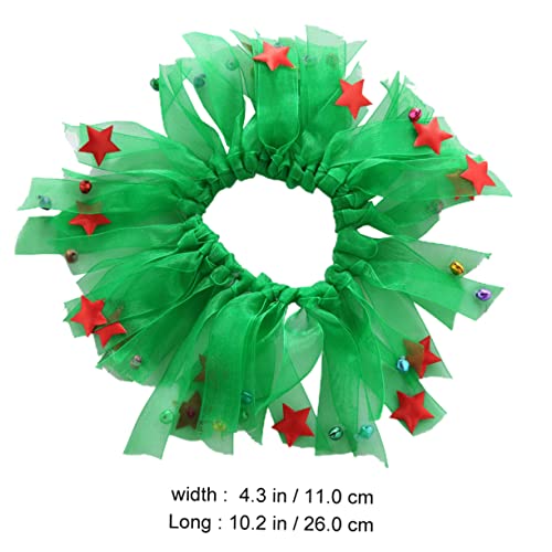 WOONEKY 2 STK Weihnachtsschal Für Haustiere Haustierdekoration Lätzchen Mit Katzenkragen Aus Spitze Welpen Spitzenband Welpenweihnachtshalsband Santa Krawatte Hund Polyester von WOONEKY