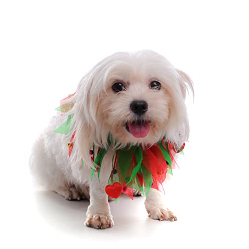 WOONEKY Weihnachtshalsband für Haustiere Weihnachtshalsbänder für Hunde helles Design für Feiertagskleidung und Komfort von WOONEKY