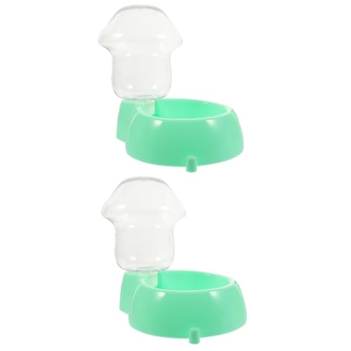 WOONEKY 2 Sätze Trinkschale Wasserschale wasserspender für Hunde Welpenwasser Wasserbehälter pet Water Bottle pet Water Bowl Werkzeug zum Füttern von Haustieren Haustiernapf Plastik Green von WOONEKY